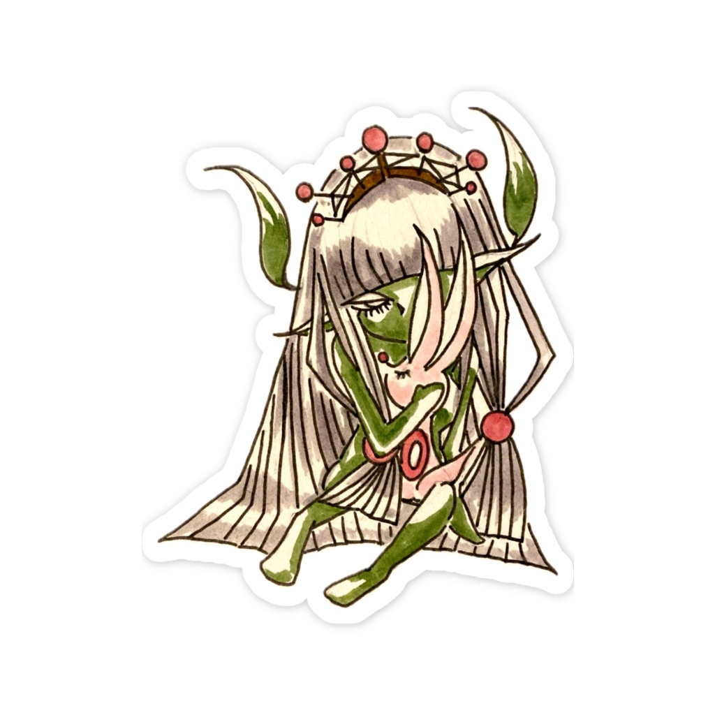 縁の妖精はぐと不思議なうさぎ スマホステッカー