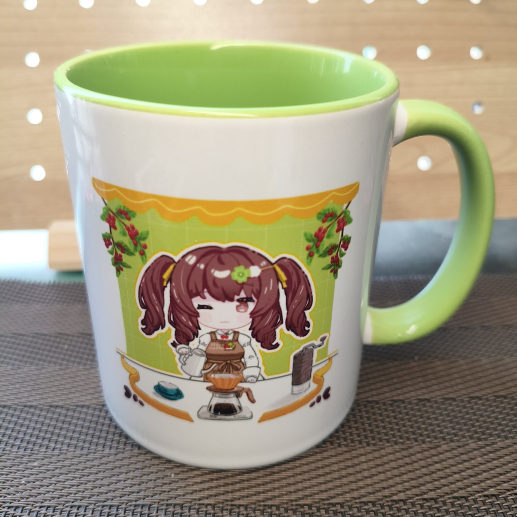 カフェCloverCherry マグカップ・緑(Illustrator:白川憶人)