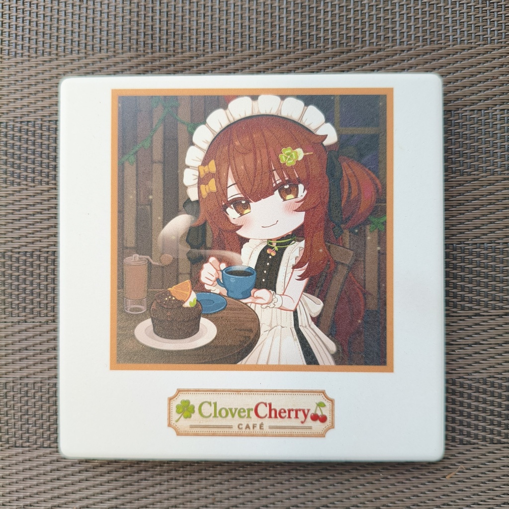 カフェCloverCherry コースター・黄（Illustrator：けい～～る）