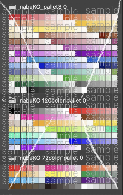 スウォッチ(カラーパレット)　nabuKO_pallet