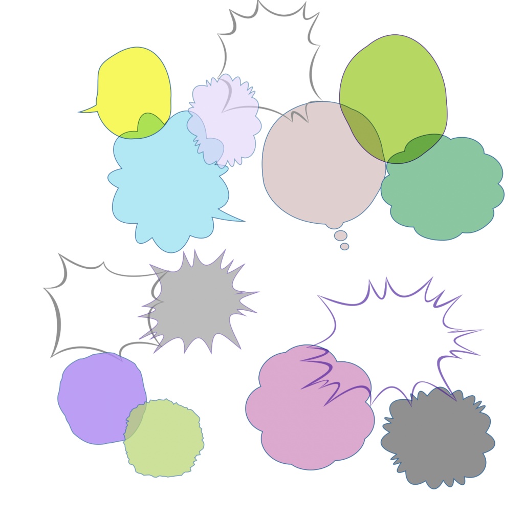 Photoshop用マンガのカスタムシェイプフルセット|ふきだし・フラッシュ・集中線・記号・文字