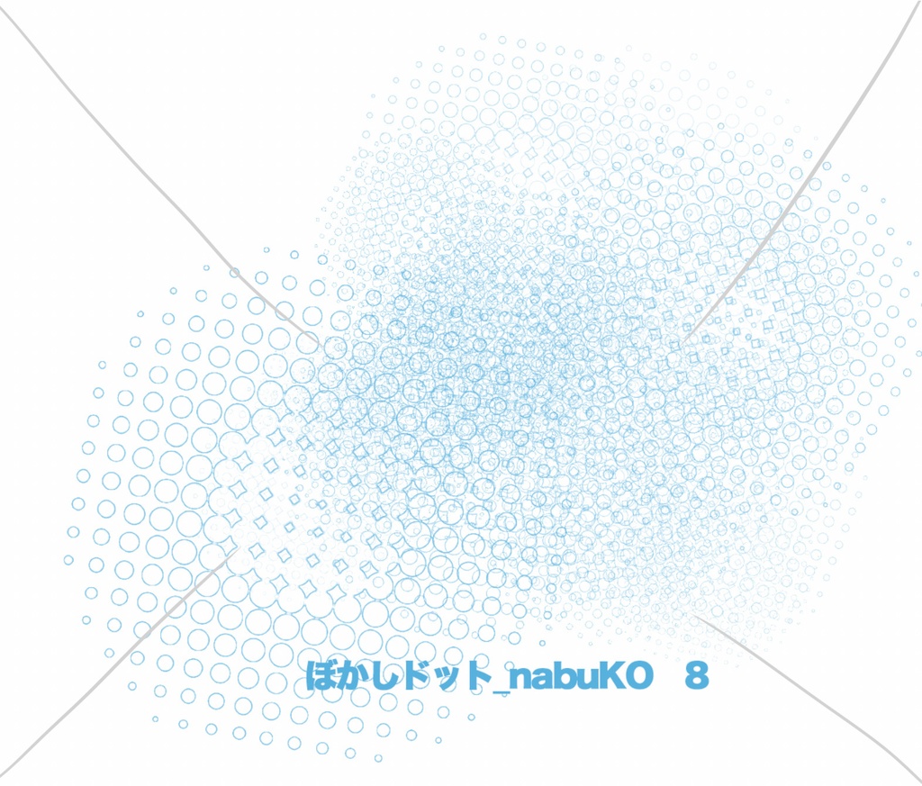 ぼかしドットブラシ8種|Photoshop用 水彩風なじみ質感