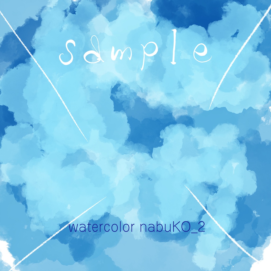 Photoshop用 水彩風ブラシセット Watercolor nabuKO Set 3.0