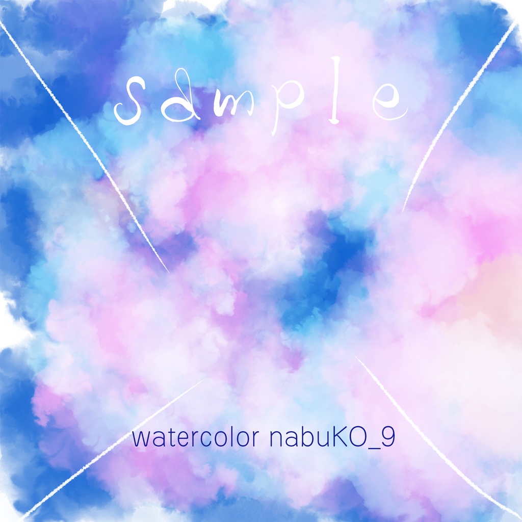 Photoshop用 水彩風ブラシセット Watercolor nabuKO Set 3.0