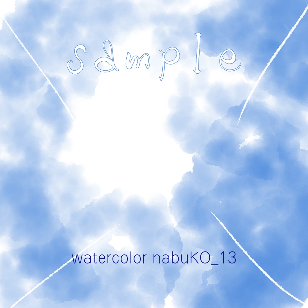 Photoshop用 水彩風ブラシセット Watercolor nabuKO Set 3.0