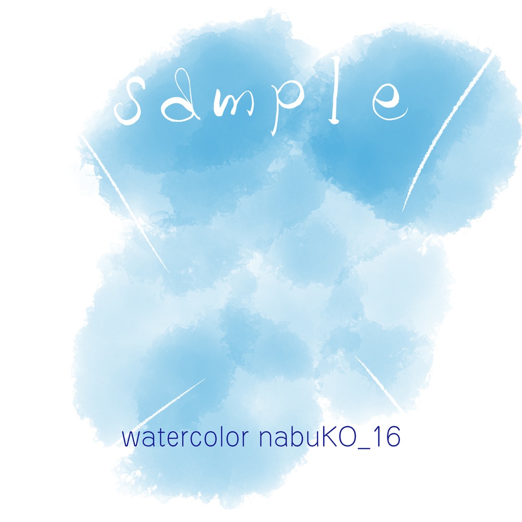 Photoshop用 水彩風ブラシセット Watercolor nabuKO Set 3.0