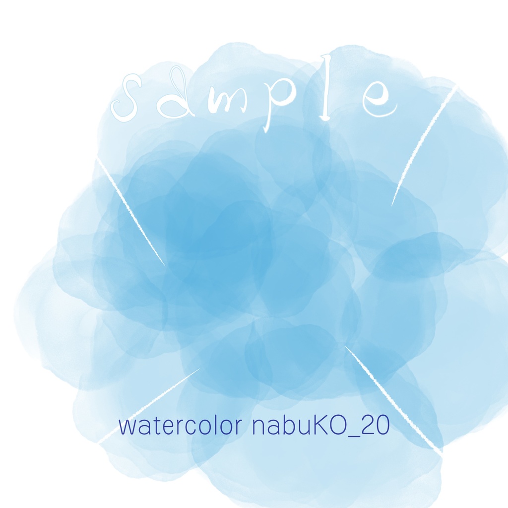 Photoshop用 水彩風ブラシセット Watercolor nabuKO Set 3.0