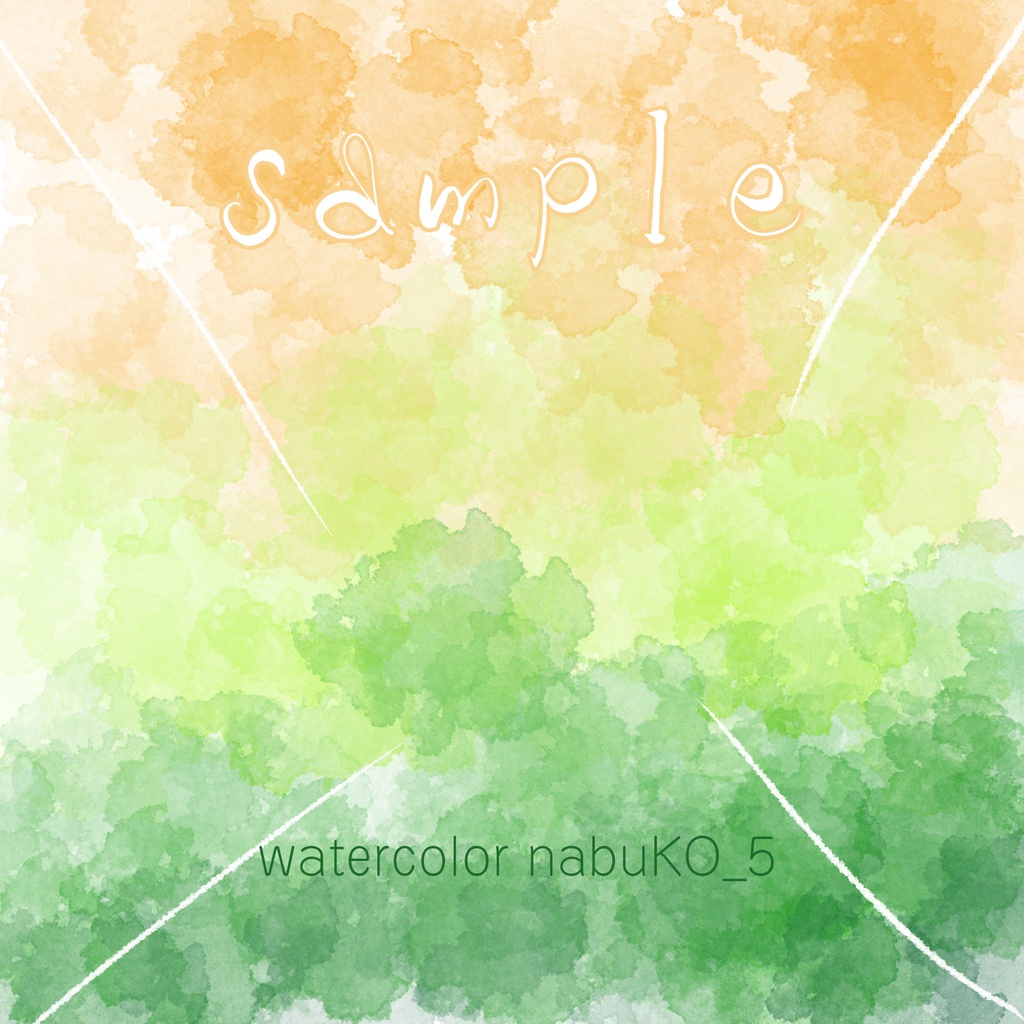 Photoshop用 水彩風ブラシセット Watercolor nabuKO Set 3.0