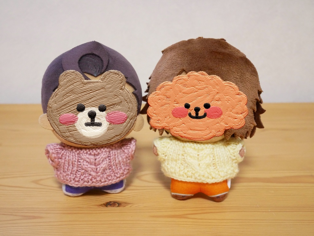 ちびぐるみ用 アラン模様のセーター