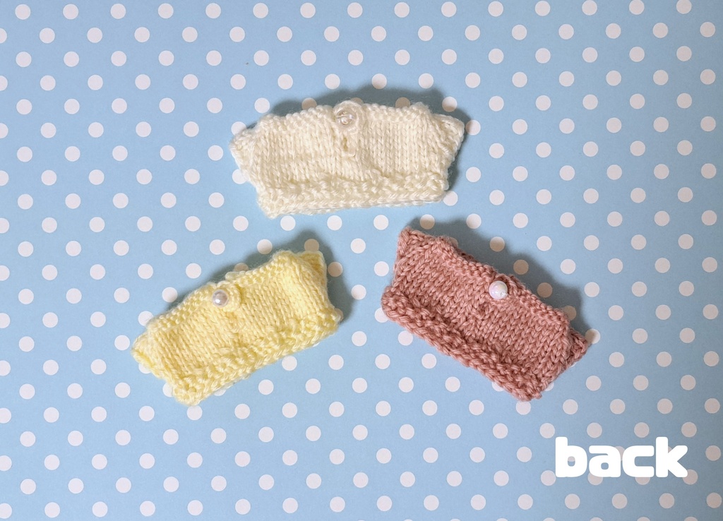 ちびぐるみ用 アラン模様のセーター