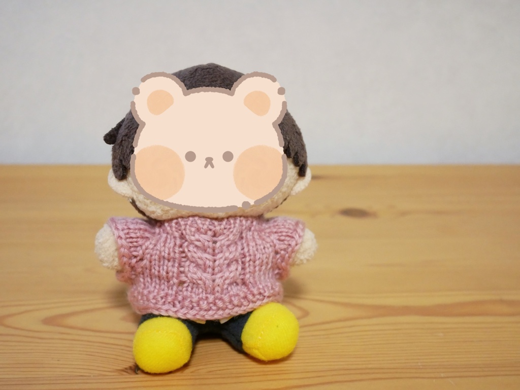 よりぬいミニ用 アラン模様のセーター