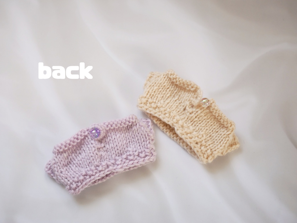 【新色】ちびぐるみ用 アラン模様のセーター