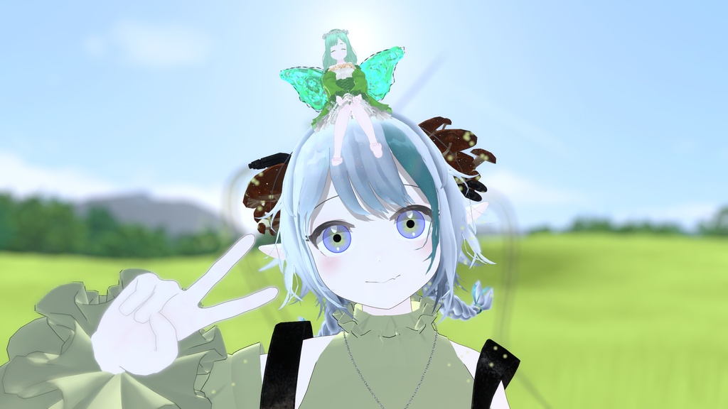 【無料】オパールアイ【きのこの子・かいわれの子対応】