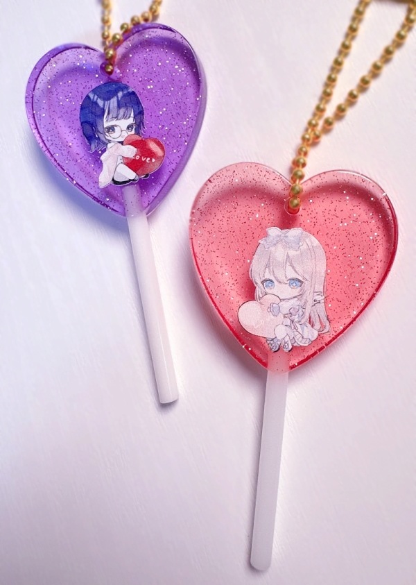 キャンディ型アクリルキーホルダー【まこと/鬼花まりす】