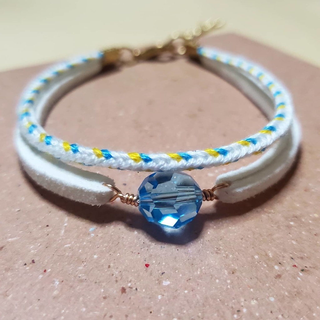 2連スエ-ドブレスレット