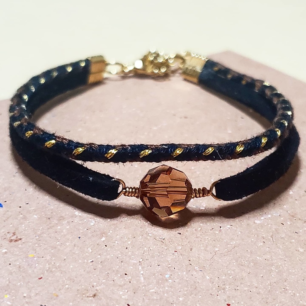 2連スエ-ドブレスレット