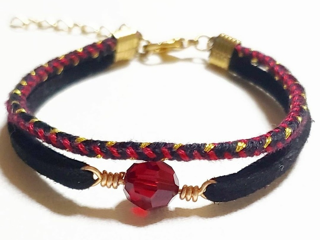 2連スエ-ドブレスレット