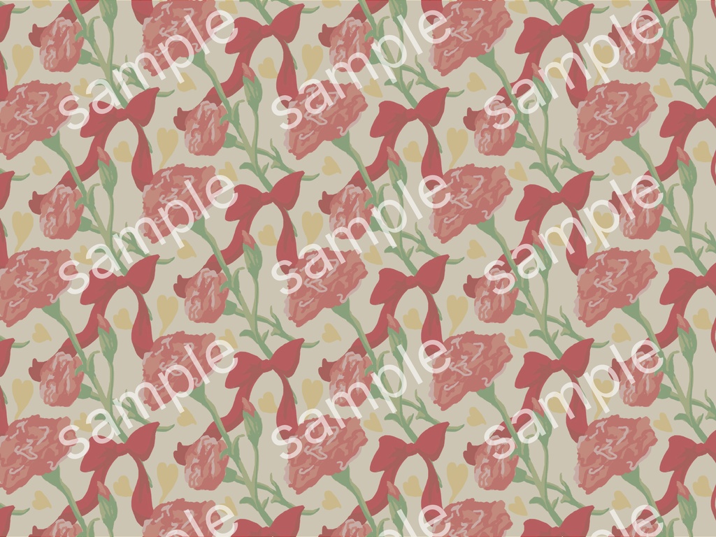 手描き風のカーネーション素材