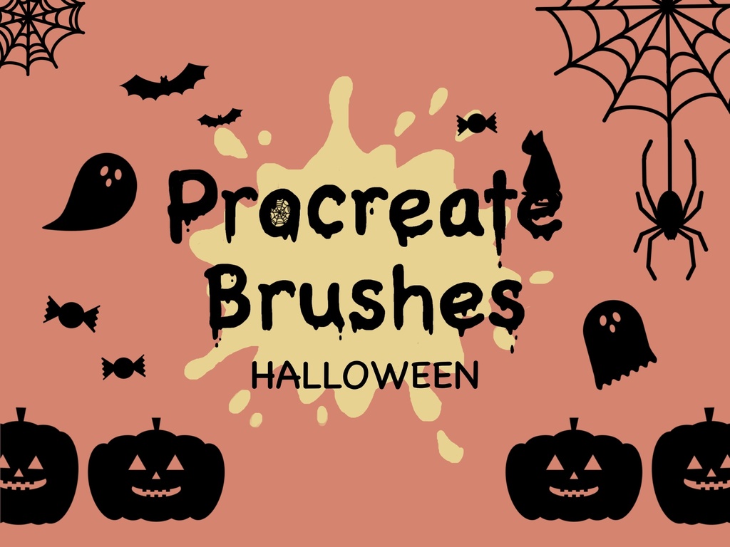 ハロウィンスタンプブラシ13種（procreate用）
