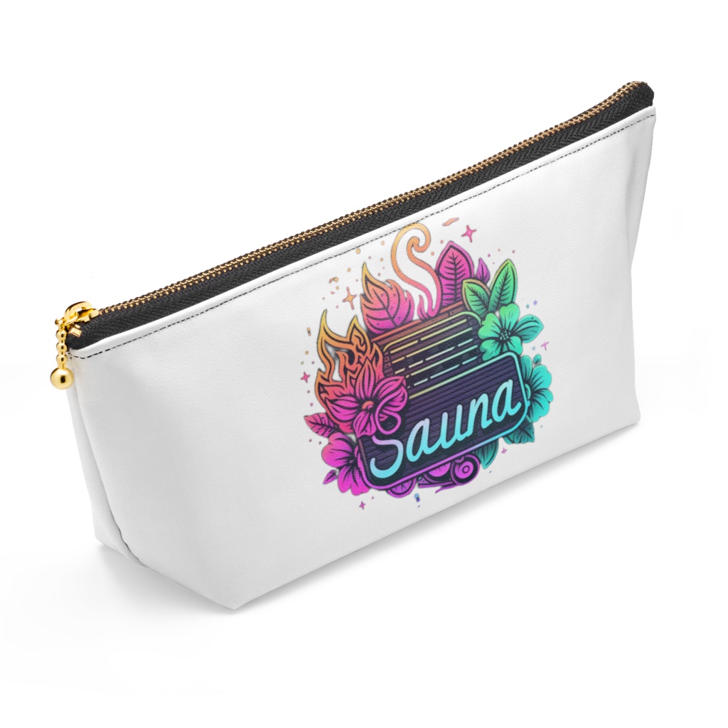 ネオン風花柄サウナポーチ2