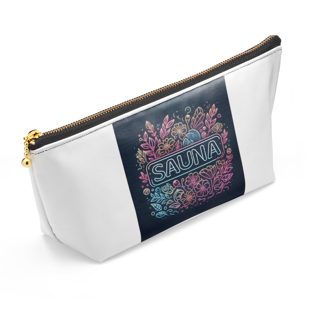 ネオン風花柄サウナポーチ3