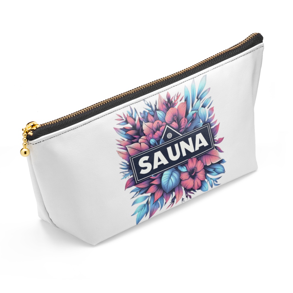 ネオン風花柄サウナポーチ5