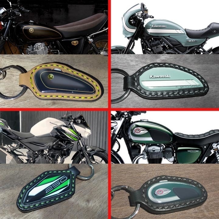 バイクタンク型キーホルダー　オリジナルオーダーの一点物