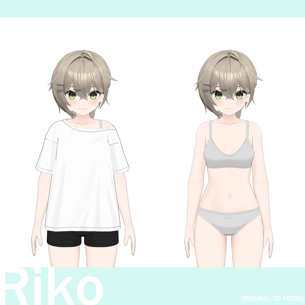 Riko 【オリジナル3Dアバター】VRC/VRM/Warudo