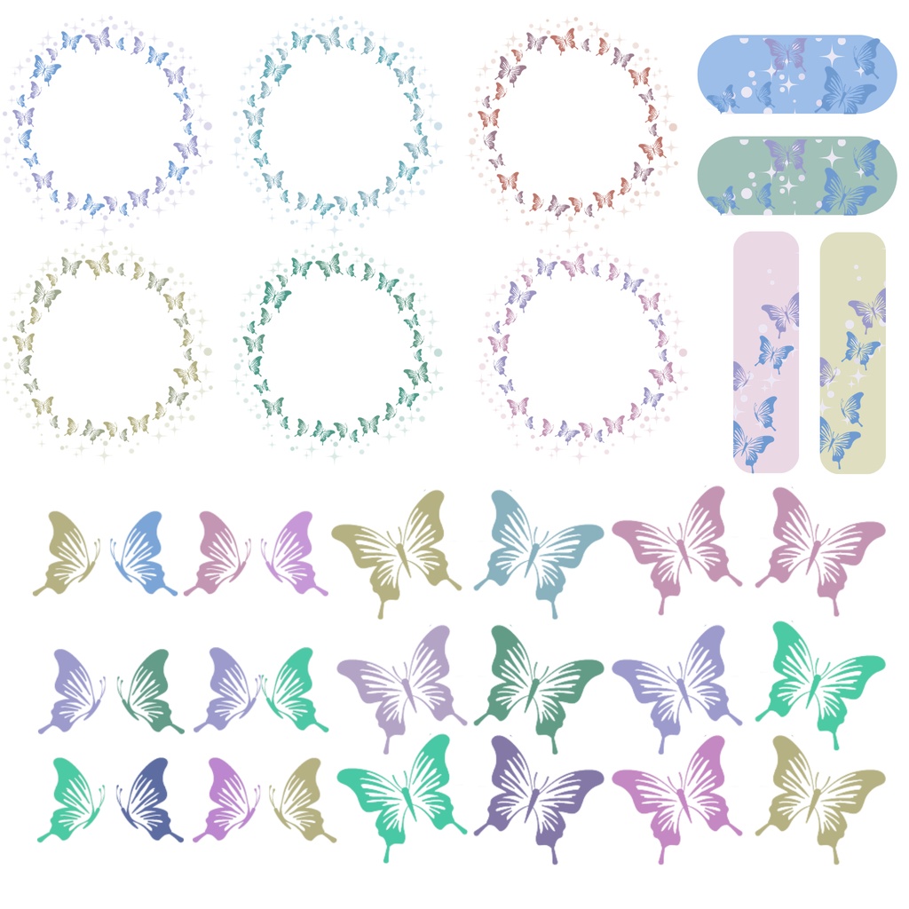 「心が整う、蝶のデジタルプランナーステッカー｜やさしく続く習慣づくり」