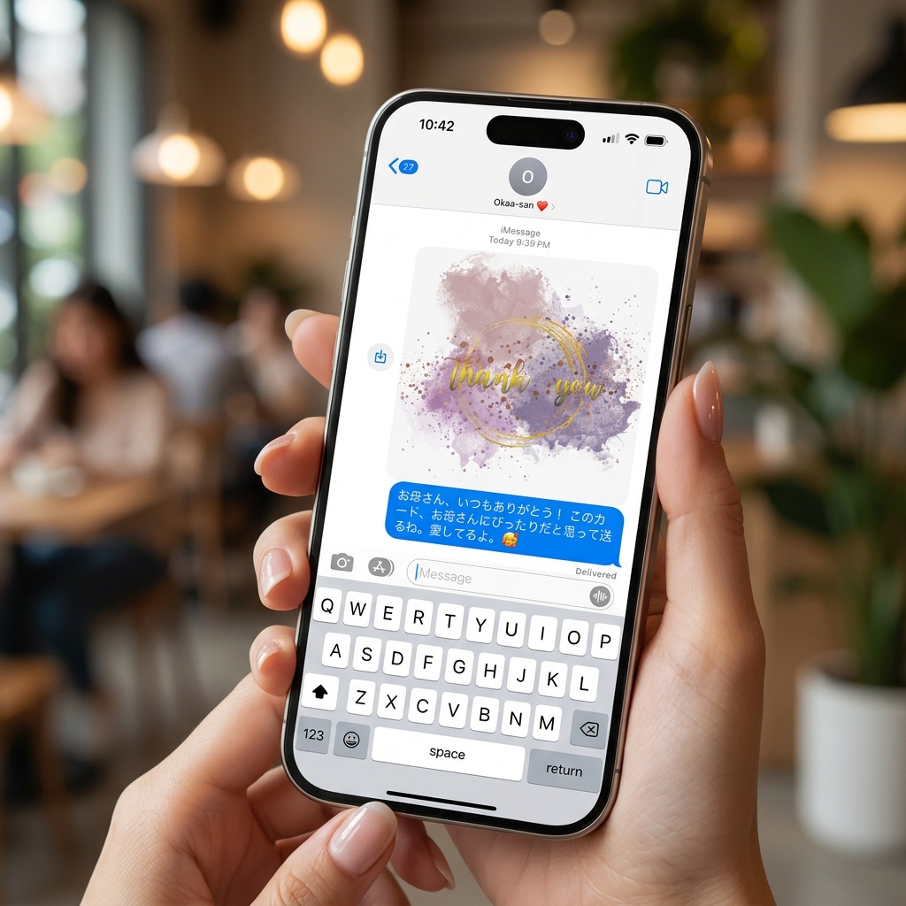 感謝を込めて　グリーデングカード５枚セット