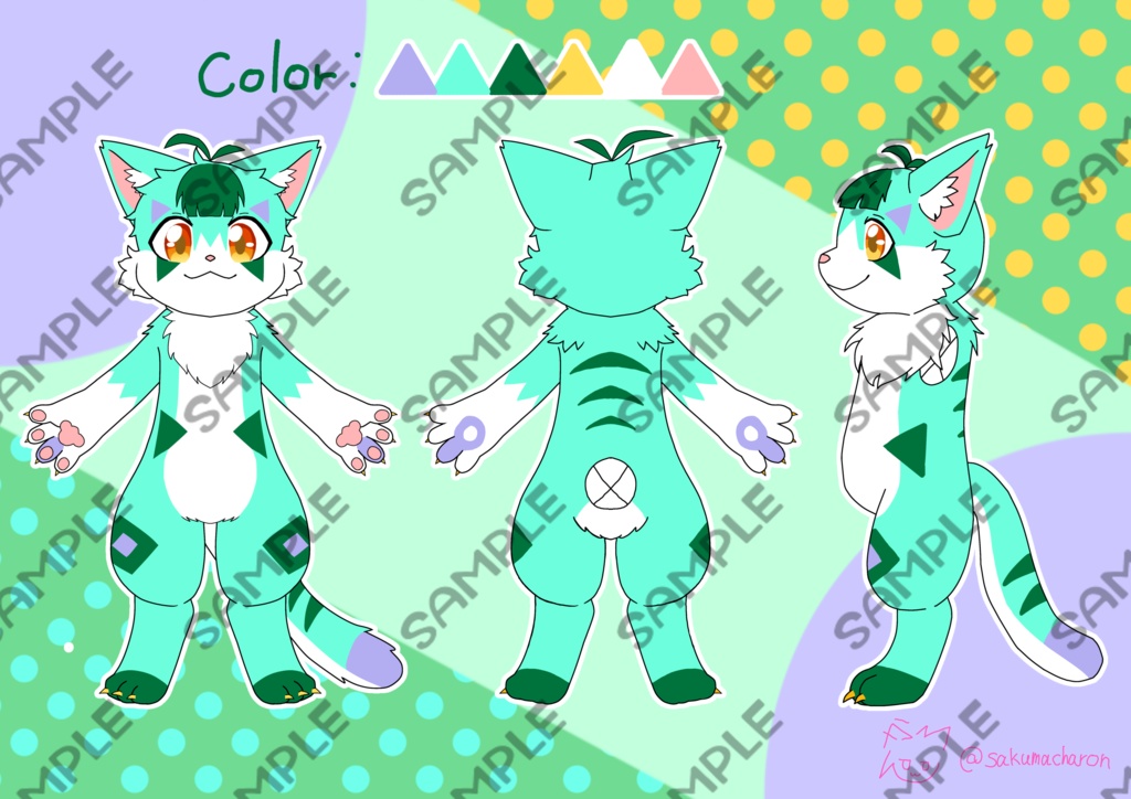 ミント猫 キャラクターデザイン販売 キャラデザ ケモノ