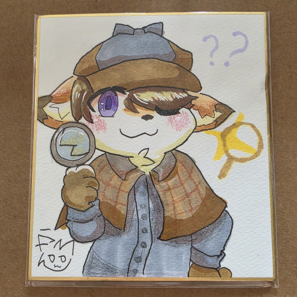 トーチ 直筆色紙 色紙 原画 一点物