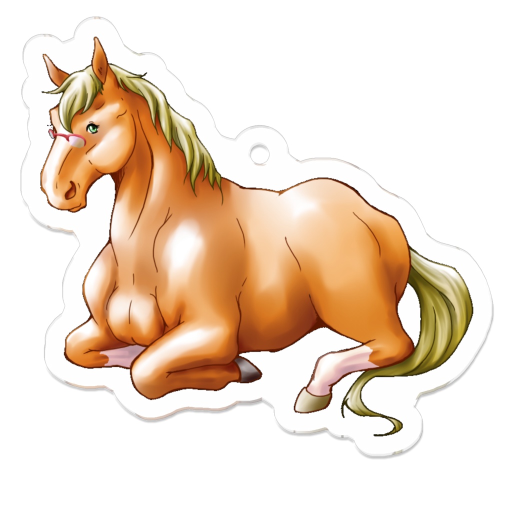 メガネ馬　アクリルキーホルダー