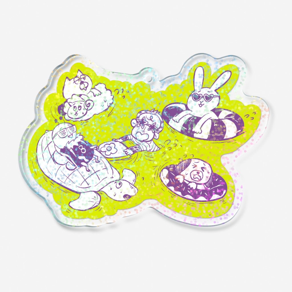 キラキラホログラpo鯖メンキーホルダー(夏)