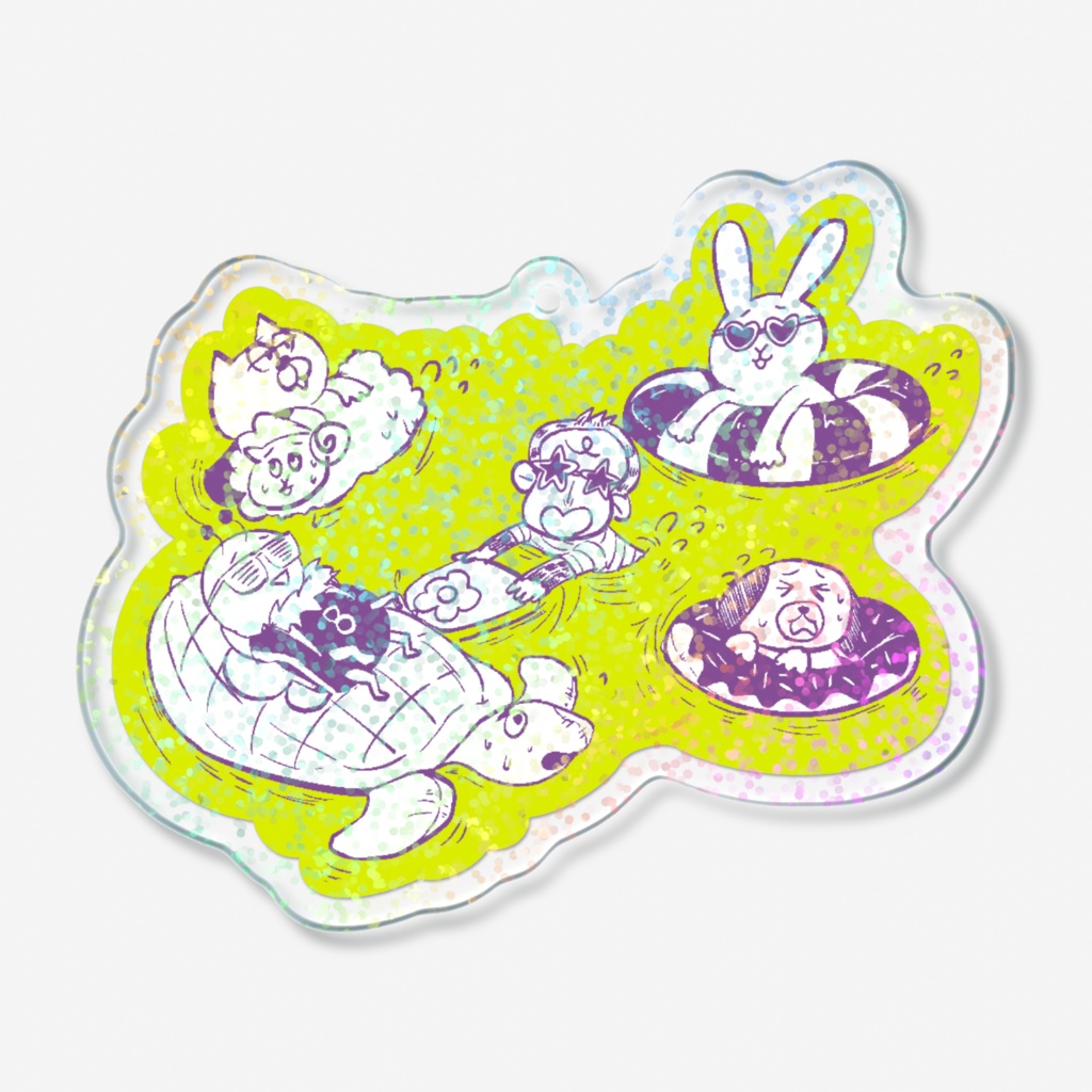 キラキラホログラpo鯖メンキーホルダー（夏）