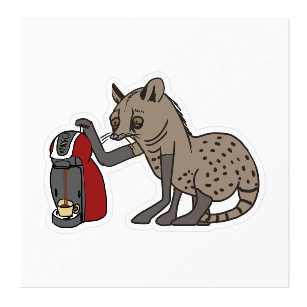 ジャコウネコステッカー