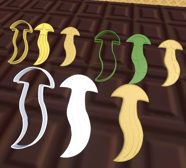 【Free】【3Dモデル】kawaii プラナリアたちのクッキーとクッキー型