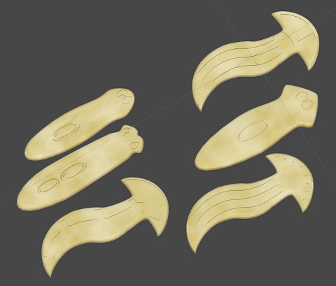 【Free】【3Dモデル】kawaii プラナリアたちのクッキーとクッキー型