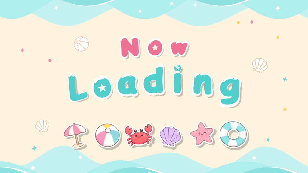 【Vtuber・配信者向け】 夏のうごく待機画面