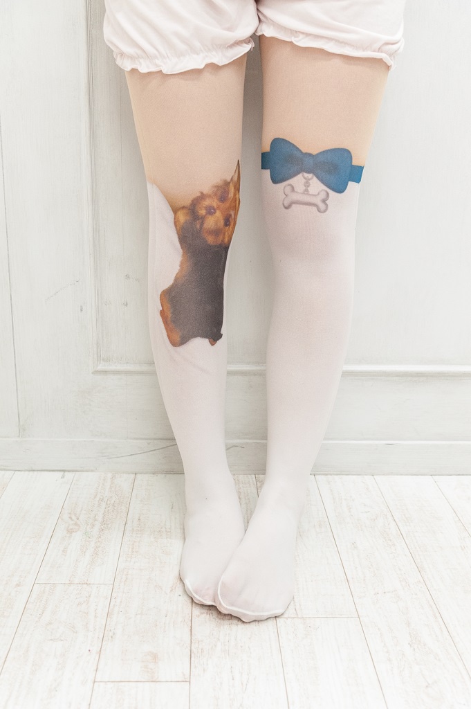 甘えん坊シリーズ ぶら下がりわんちゃんタイツ Never Let Woof Go Tights