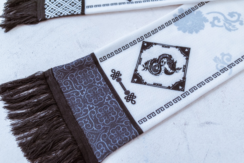 陰陽・四神獣 太古の守り マフラー Scarf of the 4 Mythological Creatures