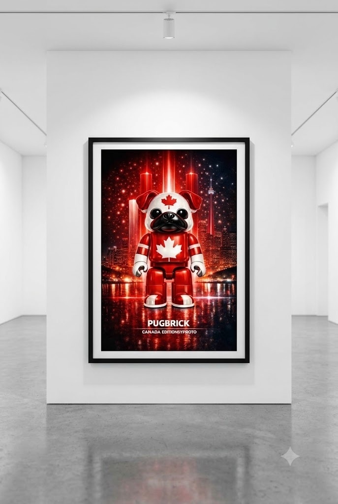 PUGBRICK® Flag Collection「CANADA(カナダ) EDITION#006」のデジタルアートプリントです。