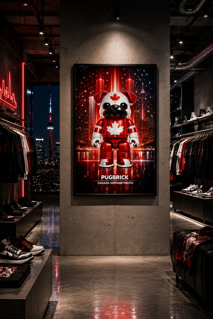 PUGBRICK® Flag Collection「CANADA(カナダ) EDITION#006」のデジタルアートプリントです。