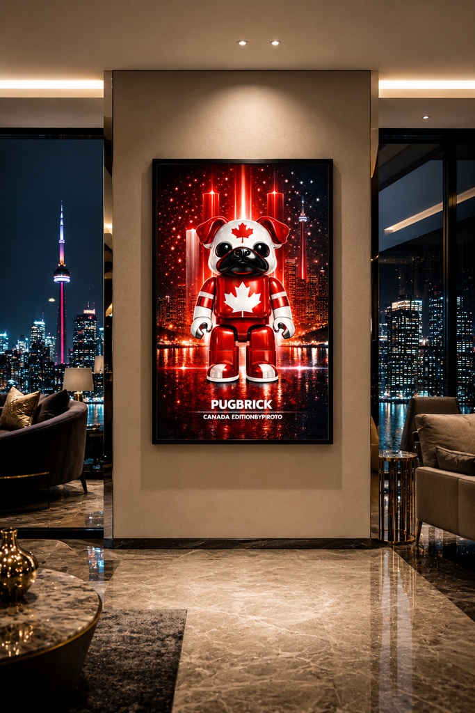 PUGBRICK® Flag Collection「CANADA(カナダ) EDITION#006」のデジタルアートプリントです。