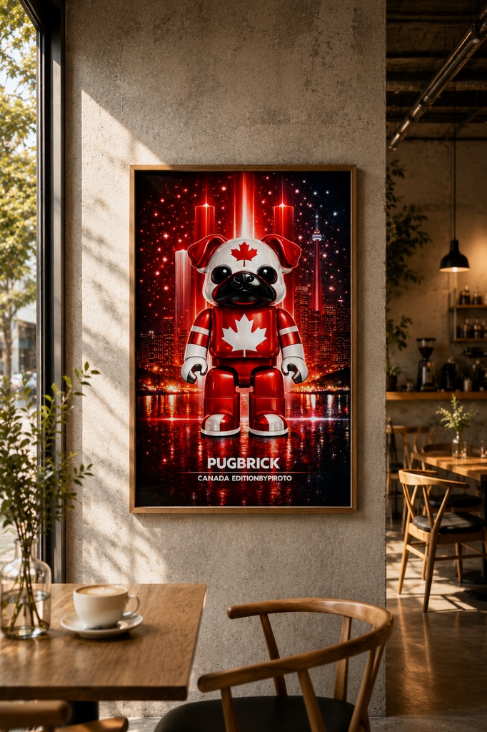 PUGBRICK® Flag Collection「CANADA(カナダ) EDITION#006」のデジタルアートプリントです。