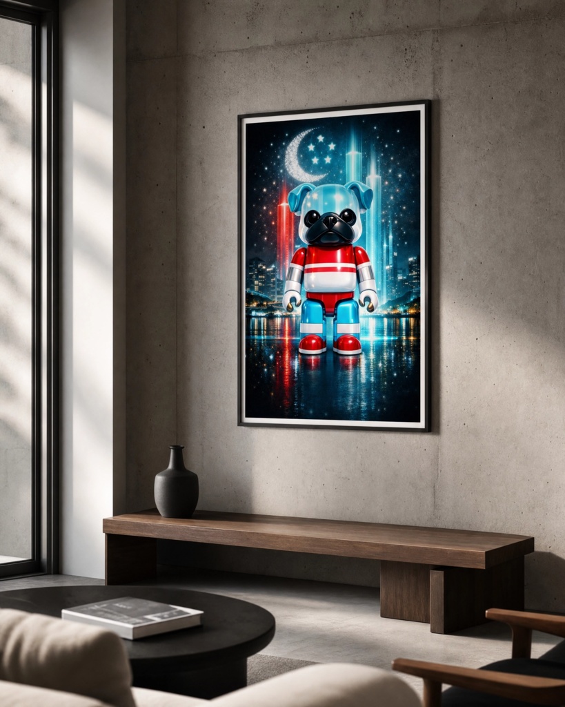 PUGBRICK® Flag Collection|SINGAPORE(シンガポール) EDITION#007 Digital Art Print by PIROTO