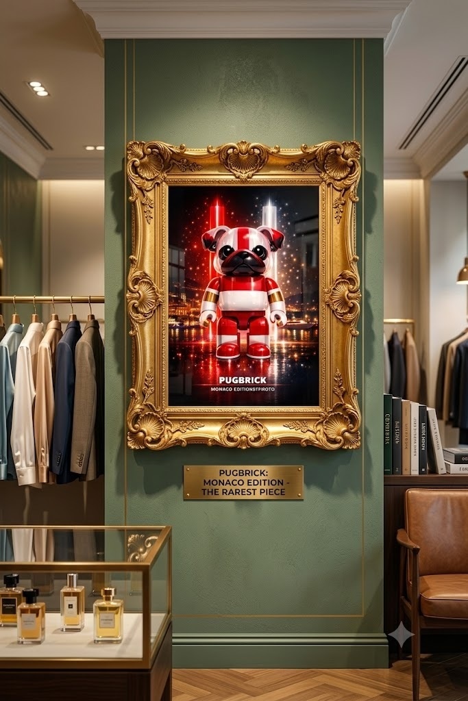 PUGBRICK® Flag Collection|MONACO (モナコ公国)EDITION#008 Digital Art Print by PIROTO