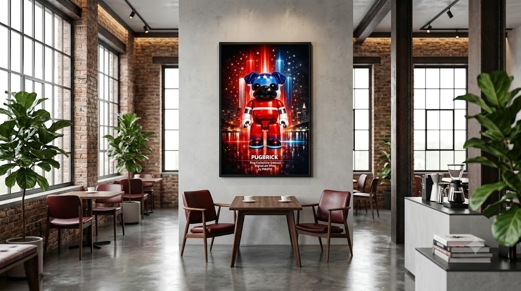 PUGBRICK® Flag Collection|USA(アメリカ) EDITION#002 Digital Art Print by PIROTO
