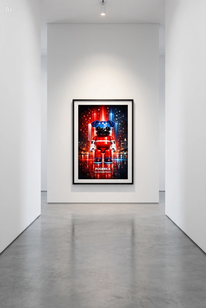 PUGBRICK® Flag Collection|USA(アメリカ) EDITION#002 Digital Art Print by PIROTO