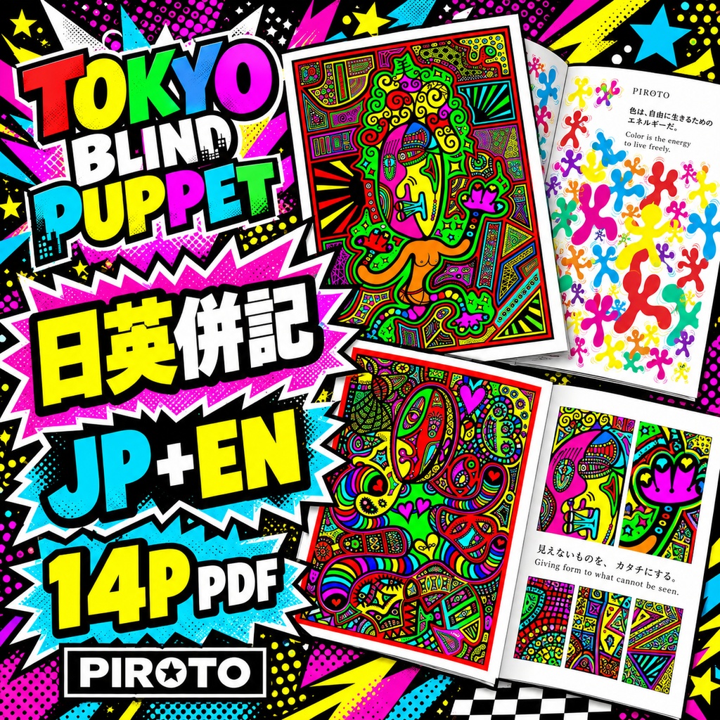 TOKYO BLIND PUPPET|STARTER ART BOOK 02|現代ポップアート厳選10作品・日英併記PDF|PIROTO